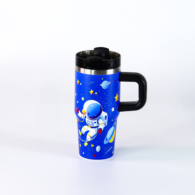 Custom Stainless Steel Tumbler Mug Custom Tumbler With Straw and Handle