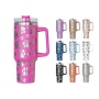 Individueller 40oz 40 oz Lasergravur Katzenkralle Doppelwandiger isolierter Edelstahlbecher mit Henkel und Strohhalm Großhandelsmasse