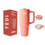 Wholesale Double Wall Coffee 40oz Straw Lid with Handle Tumblers Custom Water Bottle Thermos Stainless Steel Water Bottle Cups