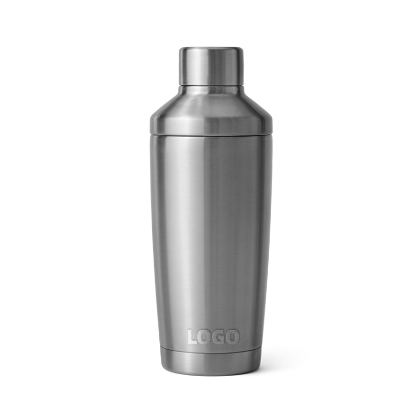 YEDI 20 oz Cocktail Shaker Bottle Double Wall Stainless Steel Insulated Tumbler Wine Shake Water Bottle Protein Shaker Custom