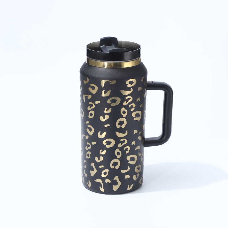 YEDI BPA FREE 128oz One Gallon Tumbler with Handle & Straw  Large Capacity for Travel & Sports Insulated Stainless Steel Cup