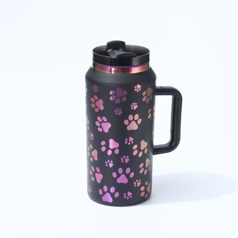 YEDI BPA FREE 128oz One Gallon Tumbler with Handle & Straw  Large Capacity for Travel & Sports Insulated Stainless Steel Cup
