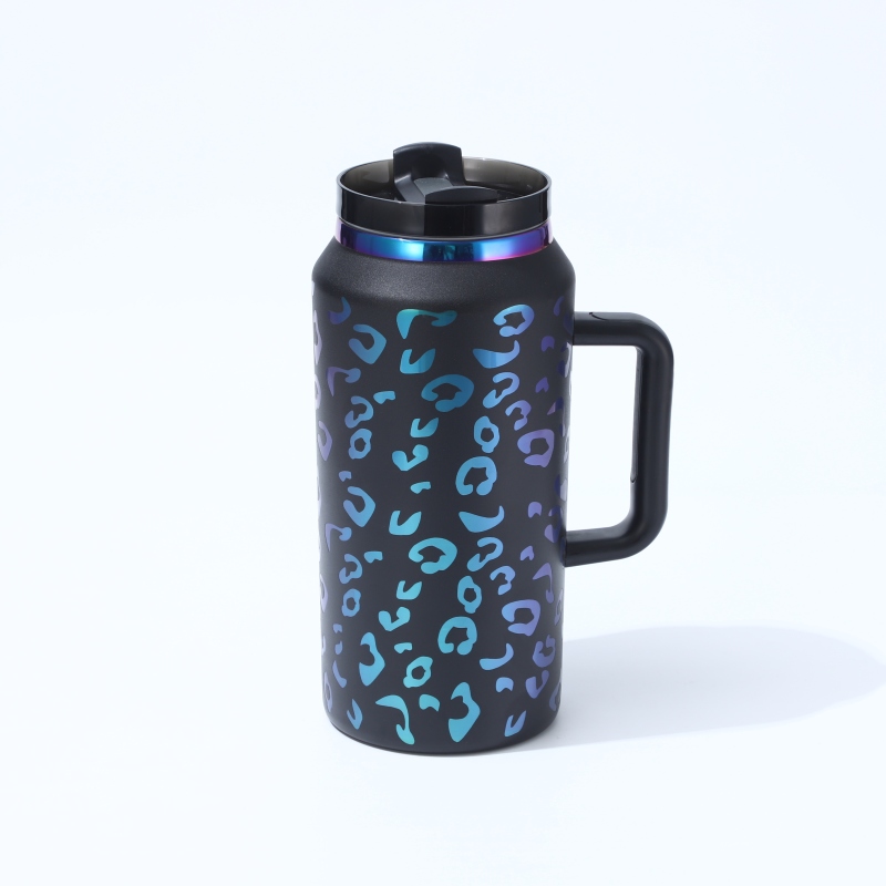 YEDI BPA FREE 128oz One Gallon Tumbler with Handle & Straw  Large Capacity for Travel & Sports Insulated Stainless Steel Cup
