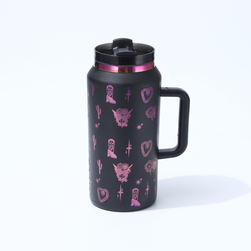 YEDI BPA FREE 128oz One Gallon Tumbler with Handle & Straw  Large Capacity for Travel & Sports Insulated Stainless Steel Cup