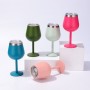 Customize Logo 304 Stainless Steel Wine Tumbler MargaritacTumbler with Lid Insulated Double Cup Party Picnic Pool Beach300ml