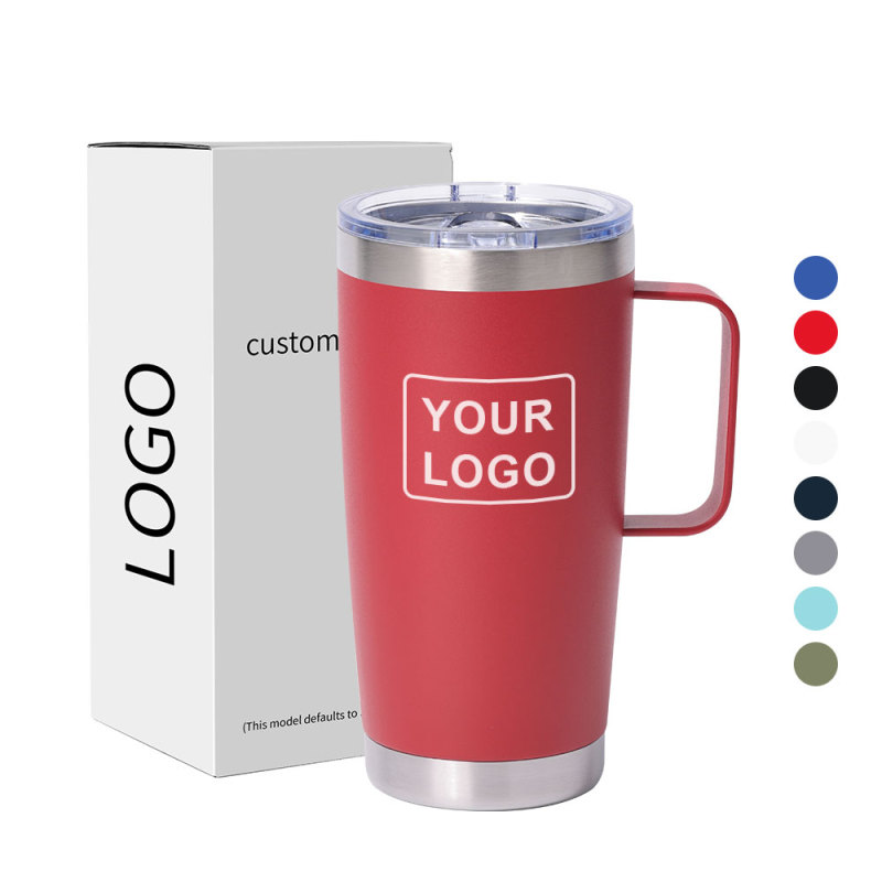 Tasse à café isotherme YEDI en acier inoxydable avec poignée, gobelet à double paroi avec couvercle, gobelet isotherme sous vide, gobelet à café isotherme YEDI de 20 ml et 30 ml