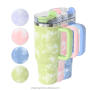 YEDI Hot Sale 40 oz Tumbler with Handle and Straw Insulated Water Bottle with Straw Tumbler with Lid and Straw Bottle Tie Dye