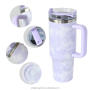 YEDI Hot Sale 40 oz Tumbler with Handle and Straw Insulated Water Bottle with Straw Tumbler with Lid and Straw Bottle Tie Dye