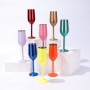 Hot Sale 220ml Stainless Steel Wine Glass Customizable Logo Cocktail Goblet for Red Wine for Champagne for Bars and Restaurants