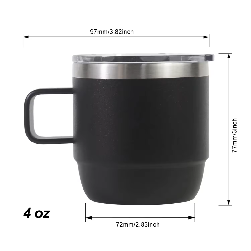YEDI  6oz 10oz Custom Printed Coffee Mugs Ceramic Lining Water Bottle Stainless Steel Outdoor Portable Tumbler Drinking Mug