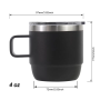 YEDI  6oz 10oz Custom Printed Coffee Mugs Ceramic Lining Water Bottle Stainless Steel Outdoor Portable Tumbler Drinking Mug