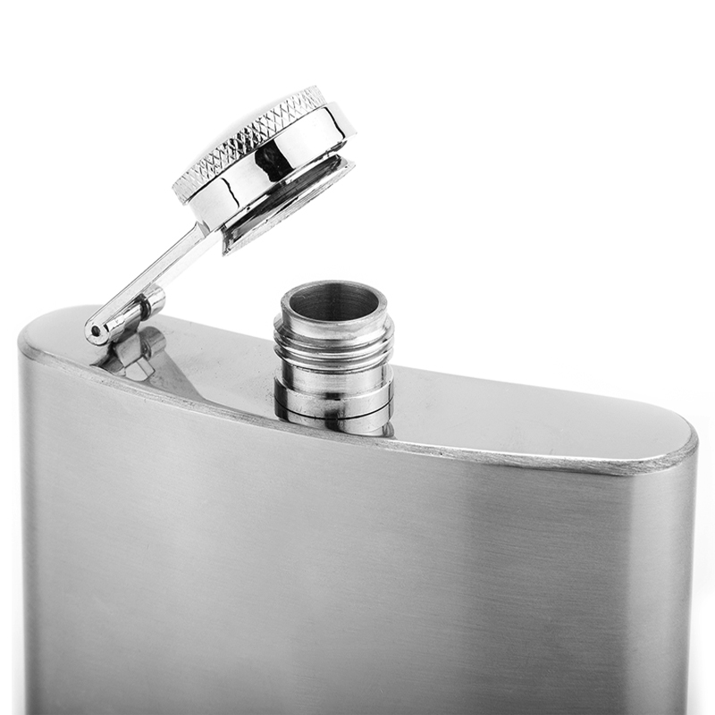 YEDI 4oz Leakproof Stainless Steel Hip Flask Square-shaped for Travel