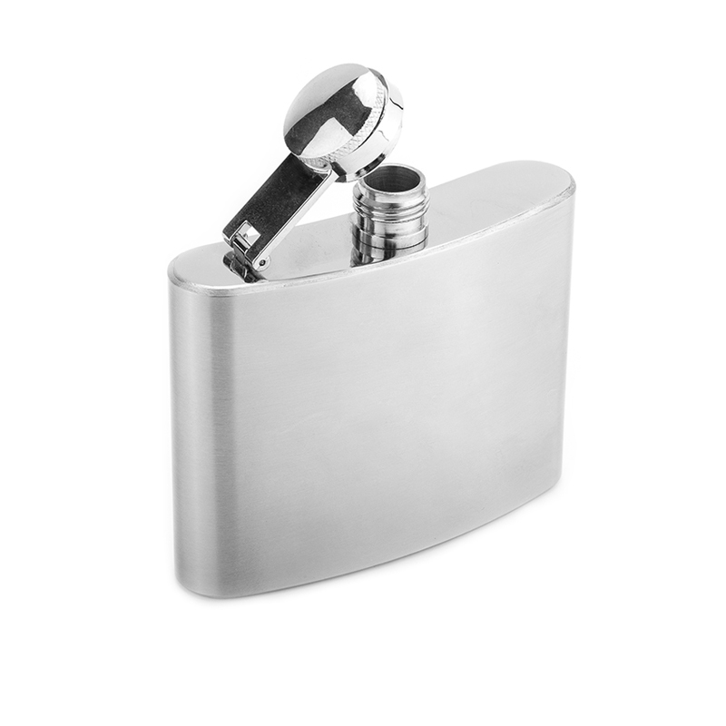YEDI 4oz Leakproof Stainless Steel Hip Flask Square-shaped for Travel