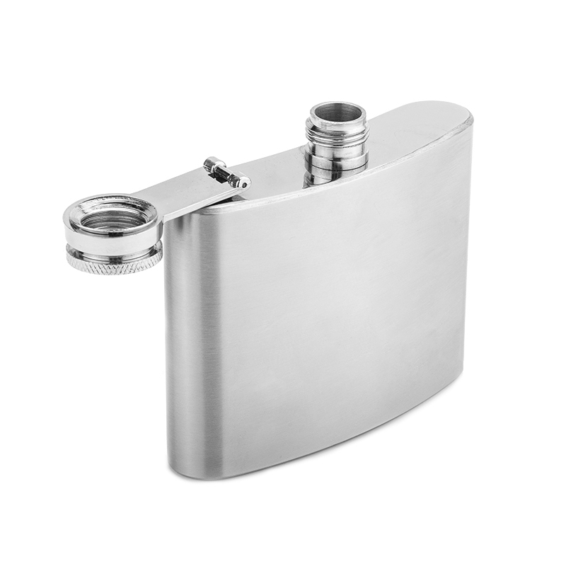 YEDI 4oz Leakproof Stainless Steel Hip Flask Square-shaped for Travel
