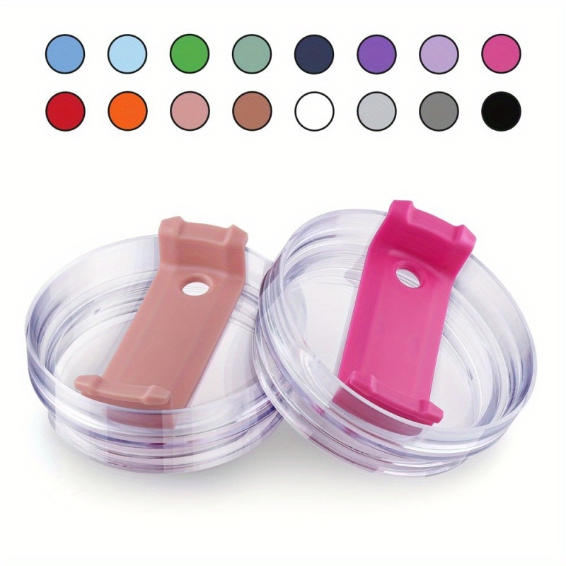 40oz Auto-Kaffeebecher, spritzwassergeschützt, auslaufsicher, Becherdeckel, mehrfarbiger, transparenter, auslaufsicherer Becherdeckel aus Kunststoff