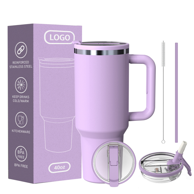 Bouteille isotherme carrée en acier inoxydable de 40 ml avec poignée pour le voyage