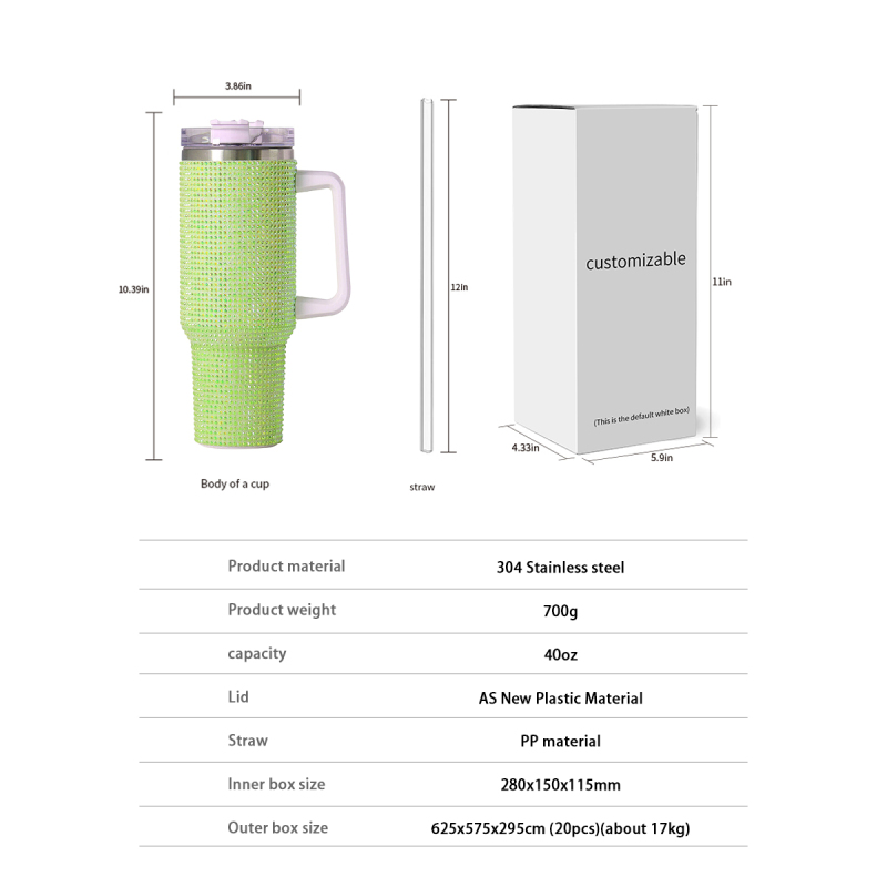 40oz Adventure Glitter Stainless Steel Vacuum Tumbler with Rhinestone Bling Handle New Release Mugs for Coffee Lover