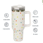 YEDI Newly Designed 40 oz Stainless Steel Travel Mug Classic Vacuum Insulated Cup Handle Cute 40 oz Water Bottle Business Gifts