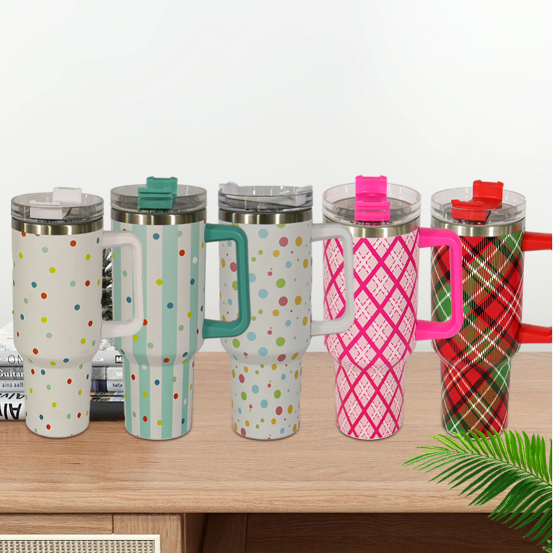 YEDI Newly Designed 40 oz Stainless Steel Travel Mug Classic Vacuum Insulated Cup Handle Cute 40 oz Water Bottle Business Gifts
