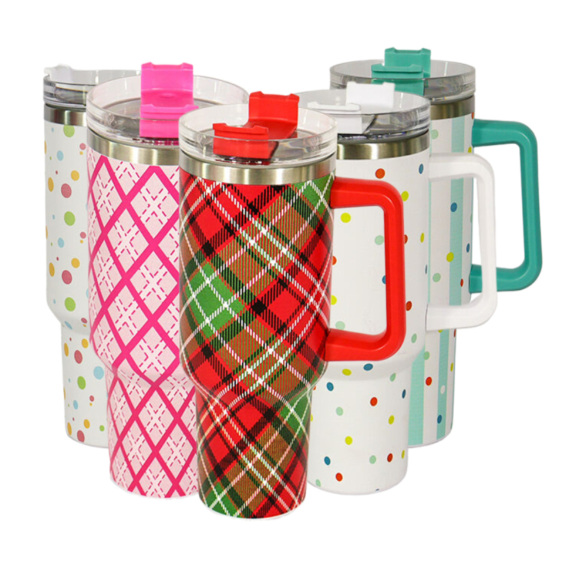 YEDI Newly Designed 40 oz Stainless Steel Travel Mug Classic Vacuum Insulated Cup Handle Cute 40 oz Water Bottle Business Gifts