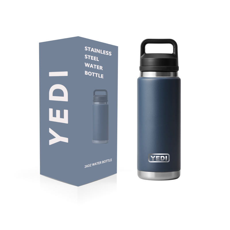 YEDI New 26oz Insulated Bottle BPA FREE Stainless Steel Sports Water Bottles with Wildflower Fuchsia Color