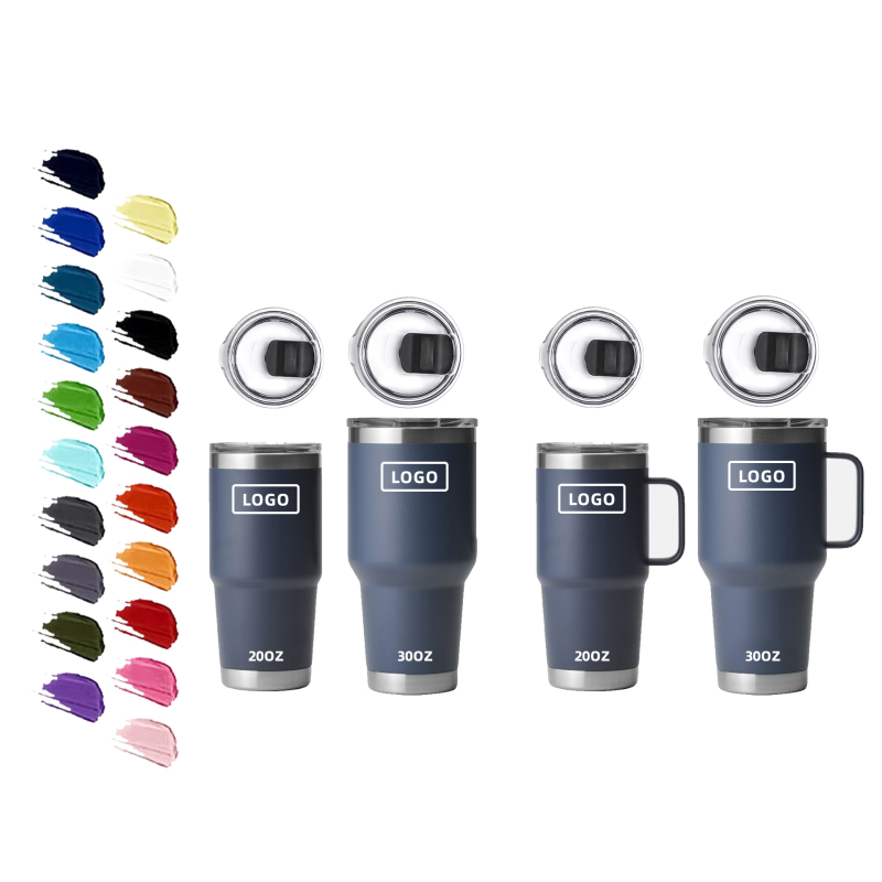 20oz 30oz Custom Logo Travel Thermal Mug Insulated Vacuum Flask Thermos Handle Designer Tumbler for Outdoor Camping Water