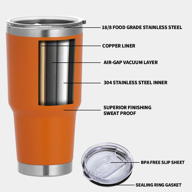 20oz 30oz Custom Logo Travel Thermal Mug Insulated Vacuum Flask Thermos Handle Designer Tumbler for Outdoor Camping Water