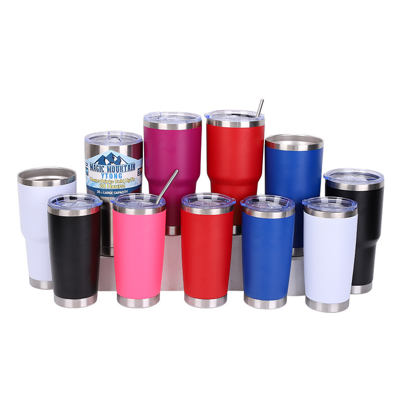 20oz 30oz Custom Logo Travel Thermal Mug Insulated Vacuum Flask Thermos Handle Designer Tumbler for Outdoor Camping Water