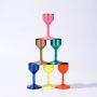 Customizable Logo 50ml Single Wall Stainless Steel Wine Tumbler Set Goblet Wine Glasses with Spray Painting in Custom Colors