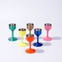 Customizable Logo 50ml Single Wall Stainless Steel Wine Tumbler Set Goblet Wine Glasses with Spray Painting in Custom Colors