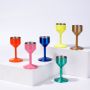 Customizable Logo 50ml Single Wall Stainless Steel Wine Tumbler Set Goblet Wine Glasses with Spray Painting in Custom Colors