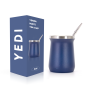 YEDI Stainless Steel 8oz Double Wall Vacuum Insulated Yerba Mate Gourd Yerba Mate Cup with Bombilla Purple Color