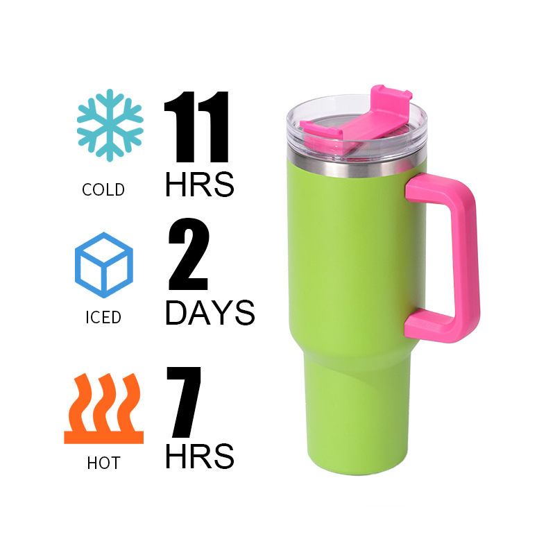 40 oz H1.0 Flowstat Handle Stainless Steel Tumbler New Style Travel Mugs Reusable Vacuum Flasks & Thermoses American Style Mugs