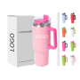 40 oz H1.0 Flowstat Handle Stainless Steel Tumbler New Style Travel Mugs Reusable Vacuum Flasks & Thermoses American Style Mugs