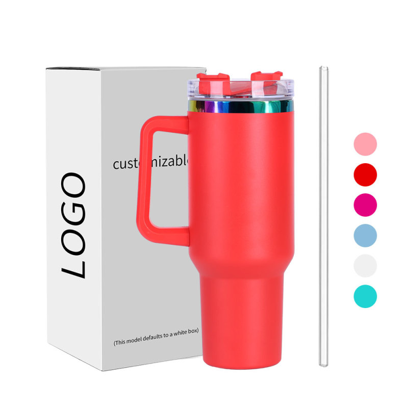 YEDI 40 oz Tumbler with Handle H2.0 304 Stainless Steel Travel Mug Double Wall Vacuum Reusable Insulated Sports Travel Mugs