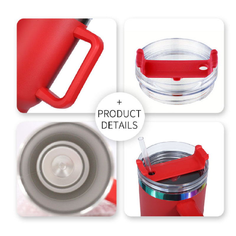 YEDI 40 oz Tumbler with Handle H2.0 304 Stainless Steel Travel Mug Double Wall Vacuum Reusable Insulated Sports Travel Mugs
