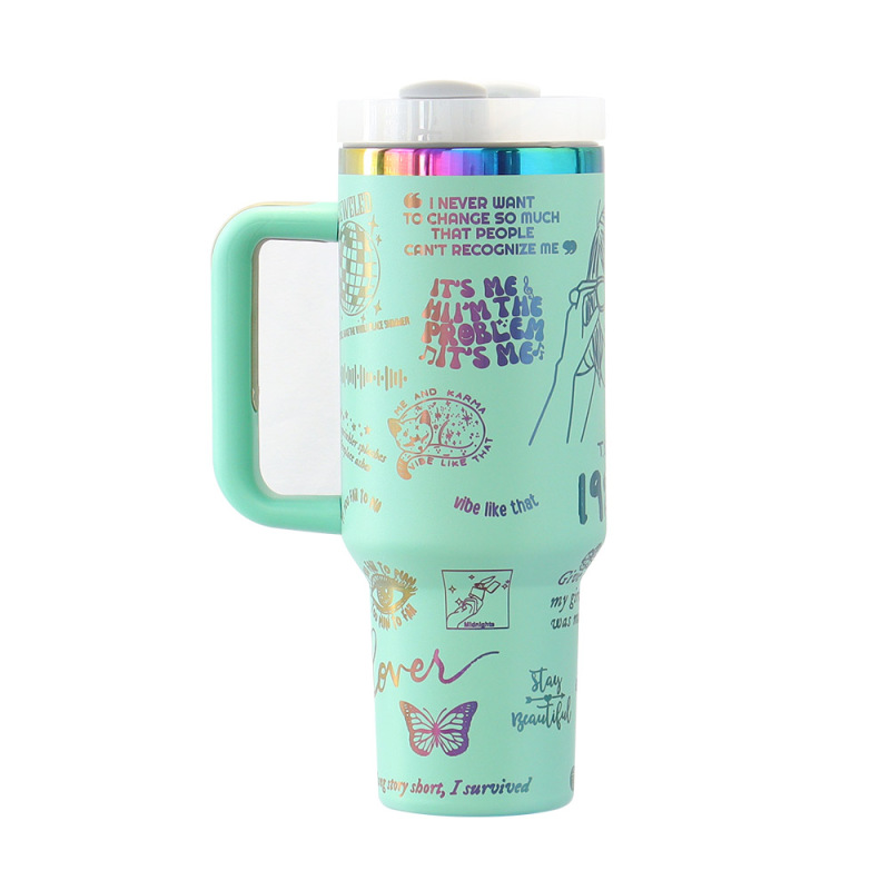 YEDI 40 oz Tumbler with Handle  H2.0 304 Stainless Steel Travel Mug Double Wall Vacuum Reusable Insulated Sports Travel Mugs