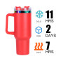 YEDI 40 oz Tumbler with Handle H2.0 304 Stainless Steel Travel Mug Double Wall Vacuum Reusable Insulated Sports Travel Mugs