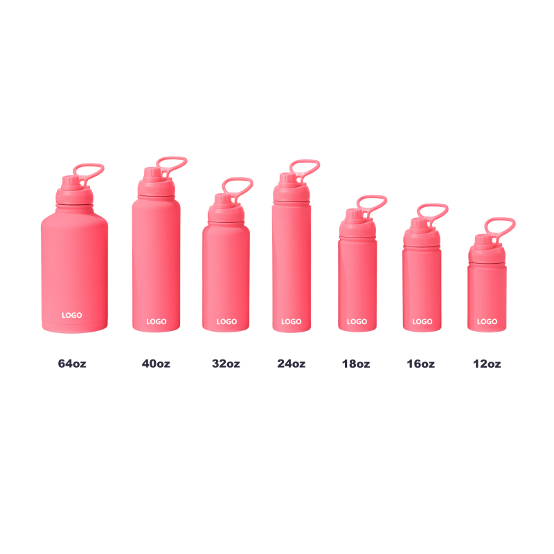 Customized Logo 24oz 32oz 64oz 128oz 1l 1000ml  Double Walled Water Bottle 18/8 Stainless Steel Metal Water Bottle with Straw