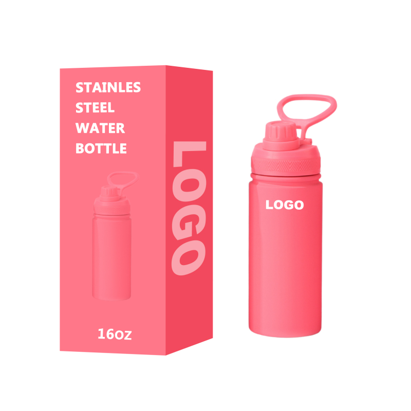 Bouteille isotherme en acier inoxydable pour enfants, 16 ml, 480 oz, avec protection en silicone et bec verseur anti-poussière, idéale pour les voyages scolaires.