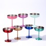 OEM 300ml Double Wall Insulated Stainless Steel Cocktail Tumbler Wine Glasses Insulated Martini Glasses for Bar Use