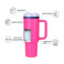 40 oz Stainless Steel Tumbler with Handle H2.0 304 Double Wall Vacuum Insulated Sports Travel Mug Customizable Logo
