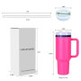 40 oz Stainless Steel Tumbler with Handle H2.0 304 Double Wall Vacuum Insulated Sports Travel Mug Customizable Logo