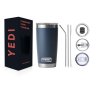 YEDI Custom Logo Double Wall Stainless Steel Classic Travel Mug Thermal Coffee Cup with Lids for Car for Milk and Coffee