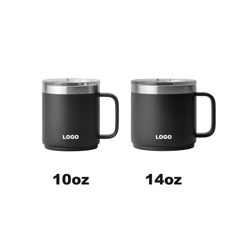 Tasse empilable vert menthe 10 oz/14 oz avec couvercle coulissant magnétique sans transpiration sans BPA bleu marine rouge