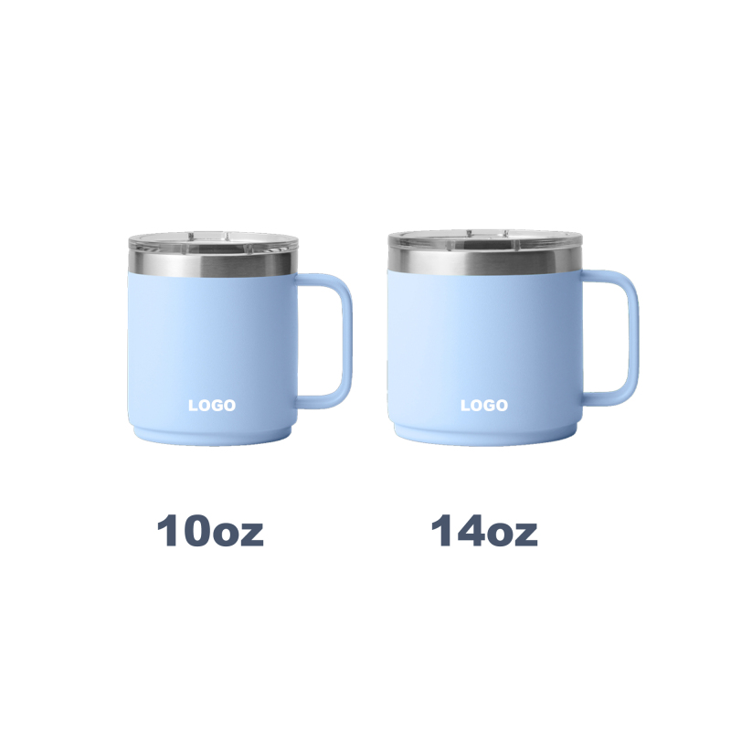 Tasse empilable vert menthe 10 oz/14 oz avec couvercle coulissant magnétique sans transpiration sans BPA bleu marine rouge