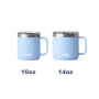 Tasse empilable vert menthe 10 oz/14 oz avec couvercle coulissant magnétique sans transpiration sans BPA bleu marine rouge