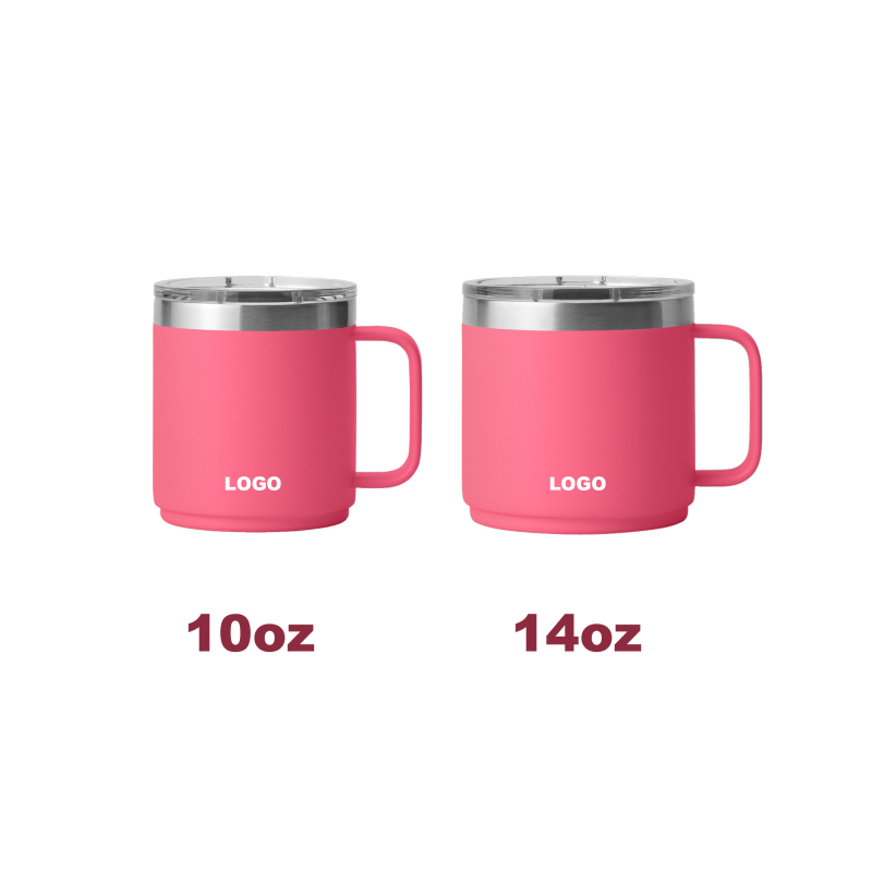 Tasse empilable vert menthe 10 oz/14 oz avec couvercle coulissant magnétique sans transpiration sans BPA bleu marine rouge
