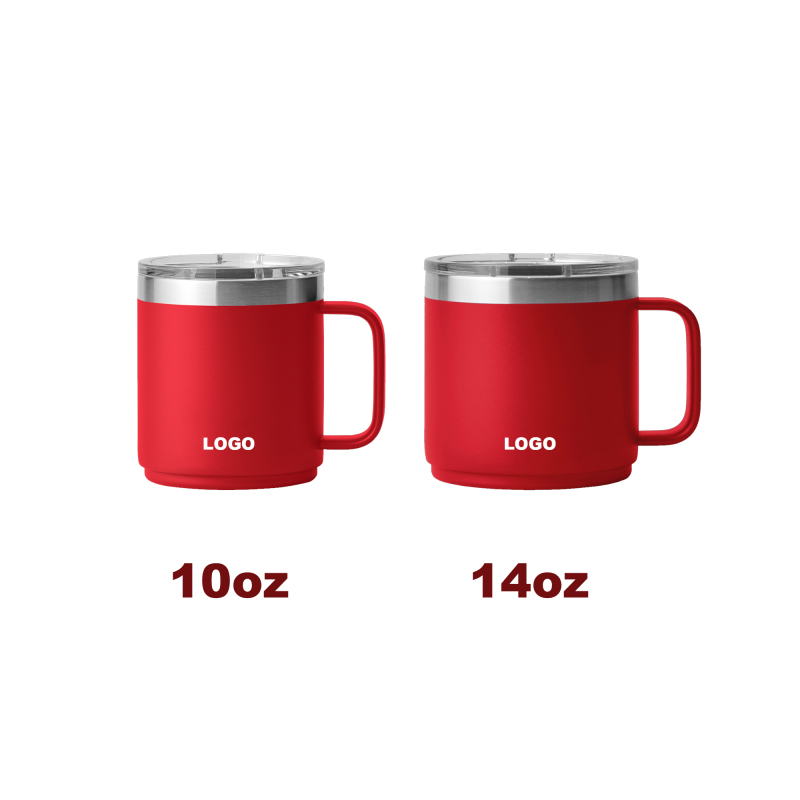 Tasse empilable vert menthe 10 oz/14 oz avec couvercle coulissant magnétique sans transpiration sans BPA bleu marine rouge