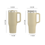 Patented Design 40oz Double Wall Vacuum Insulated Travel Mug Leakproof Tumbler with Straw and Lid